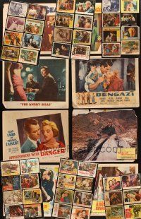 4y020 LOT OF 162 LOBBY CARDS '28 - '71 great scenes from 54 different movies!