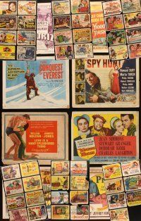 4y028 LOT OF 55 TITLE LOBBY CARDS '38 - '59 great images & artwork from a variety of movies!