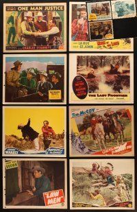 4y036 LOT OF 11 LOBBY CARDS FROM WESTERN MOVIES '40s-50s Tim McCoy, Lash La Rue & more!