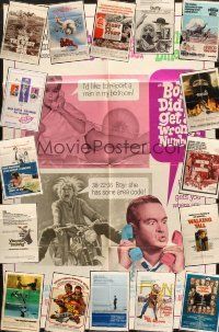4y066 LOT OF 17 FOLDED ONE-SHEETS '60s-80s great images from a variety of different movies!