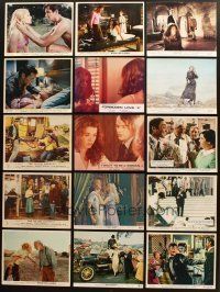 4y133 LOT OF 27 COLOR ENGLISH FOH LOBBY CARDS '50s-70s great images from different movies!
