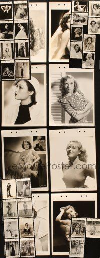 4y152 LOT OF 35 KEYBOOK 8X10 STILLS OF PARAMOUNT STARLETS '30s-40s sexy portraits!
