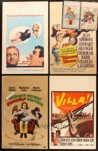4y211 LOT OF 6 UNFOLDED AND FORMERLY FOLDED WINDOW CARDS '50s-70s Tony Curtis, Jean Simmons +more
