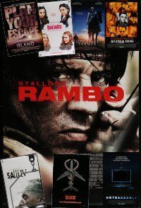 4y240 LOT OF 29 UNFOLDED DOUBLE-SIDED ONE-SHEETS '03 - '08 Rambo, Saw IV, Astronaut Farmer +more!