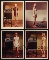 4y198 LOT OF 4 COLOR REPRO WARDROBE TEST 8X10 STILLS OF ANNE FRANCIS FROM FORBIDDEN PLANET '80s