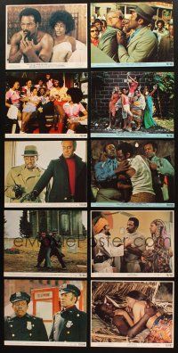 4y181 LOT OF 10 COLOR 8X10 STILLS FROM BLAXPLOITATION MOVIES '70s Richard Roundtree & more!