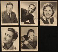 4y132 LOT OF 5 5X7 TRADING CARDS '30s Spencer Tracy, Mickey Rooney, Robert Taylor & more!