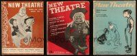 4y085 LOT OF 3 NEW THEATRE MAGAZINES '35-6 cool cover artwork & great content!