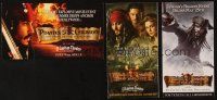 4y109 LOT OF 3 PROMO BROCHURES FROM PIRATES OF THE CARIBBEAN SERIES AT THE EL CAPITAN THEATRE '