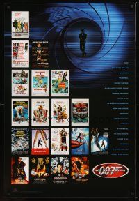 4z023 007 40TH ANNIVERSARY 1sh '02 cool images of most Bond movie one-sheets!