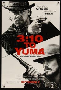 4z031 3:10 TO YUMA teaser DS 1sh '07 cowboys Russell Crowe & Christian Bale!