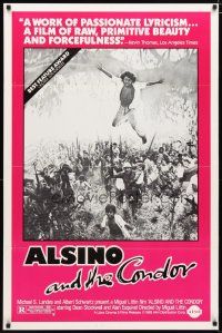 4z059 ALSINO & THE CONDOR 1sh '82 Dean Stockwell, wild image of man leaping over mob!