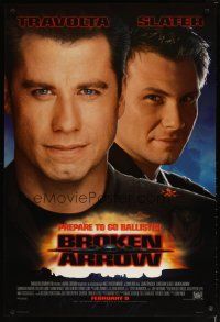 4z167 BROKEN ARROW style B advance 1sh '96 John Travolta, Christian Slater, directed by John Woo!