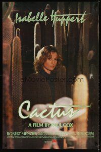 4z181 CACTUS 1sh '86 great image of Isabelle Huppert in huge cactus patch!