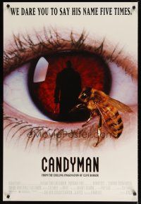 4z186 CANDYMAN 1sh '92 Clive Barker, creepy close-up image of bee in eyeball!