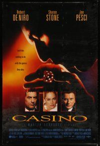 4z192 CASINO int'l DS 1sh '96 Scorsese, Robert De Niro, Sharon Stone, Joe Pesci, best dice image!
