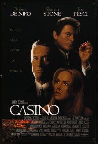 4z191 CASINO int'l DS 1sh '95 Scorsese, Robert De Niro & Sharon Stone, Pesci rolls snake-eyes!