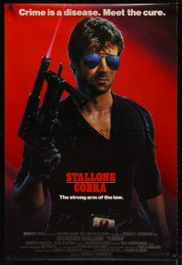 4z215 COBRA advance 1sh '86 crime is a disease and Sylvester Stallone is the cure!