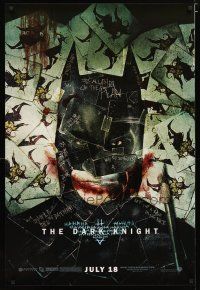 4z237 DARK KNIGHT wilding 1sh '08 cool playing card collage of Christian Bale as Batman!