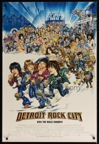 4z255 DETROIT ROCK CITY 1sh '99 KISS, great wacky retro caricature art by Phil Roberts!