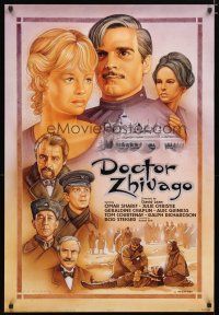 4z271 DOCTOR ZHIVAGO video poster R95 Omar Sharif, Julie Christie, David Lean epic, La Fleur art!