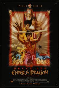 4z287 ENTER THE DRAGON video 1sh R98 Bruce Lee kung fu classic, the movie that made him a legend!