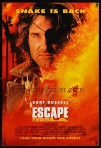 4z289 ESCAPE FROM L.A. advance DS 1sh '96 John Carpenter, Kurt Russell is back as Snake Plissken!