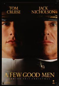 4z305 FEW GOOD MEN teaser 1sh '92 best close up of Tom Cruise & Jack Nicholson!