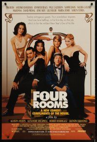 4z319 FOUR ROOMS 1sh '95 Quentin Tarantino, Tim Roth, Antonio Banderas, Madonna, Marisa Tomei!