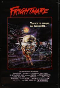 4z328 FRIGHTMARE 1sh '83 terror as cold as the grave, horror art of dagger in skull by Terry Lamb!