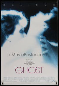 4z334 GHOST 1sh '90 classic romantic close up of dead Patrick Swayze & sexy Demi Moore!