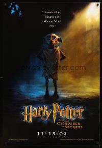 4z372 HARRY POTTER & THE CHAMBER OF SECRETS teaser 1sh '02 Dobby has come to warn you!