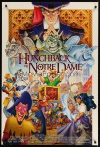 4z399 HUNCHBACK OF NOTRE DAME DS 1sh '96 Walt Disney, Victor Hugo, art of cast on parade!