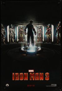4z432 IRON MAN 3 2013 teaser DS 1sh '13 cool image of Robert Downey Jr & many suits!