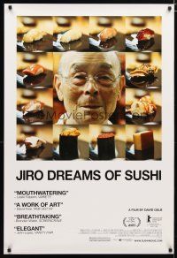 4z441 JIRO DREAMS OF SUSHI DS 1sh '11 cool image of 85-year-old sushi master Jiro Ono!