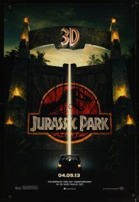 4z446 JURASSIC PARK teaser DS 1sh R13 Steven Spielberg, Richard Attenborough re-creates dinosaurs!