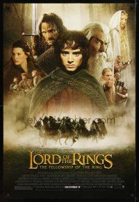 4z490 LORD OF THE RINGS: THE FELLOWSHIP OF THE RING advance DS 1sh '01 montage image of top cast!