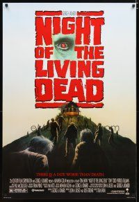 4z558 NIGHT OF THE LIVING DEAD 1sh '90 Tom Savini directed, George Romero, Patricia Tallman!