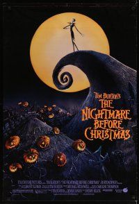 4z559 NIGHTMARE BEFORE CHRISTMAS 1sh '93 Tim Burton, Disney, great different horror image!