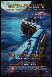 4z597 POLAR EXPRESS DS 1sh R05 Tom Hanks, Robert Zemeckis directed, cool fantasy image!
