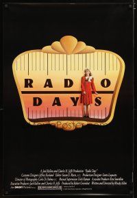 4z618 RADIO DAYS 1sh '87 Woody Allen, Seth Green, Dianne Wiest, New York City!