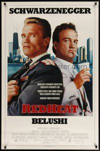 4z628 RED HEAT 1sh '88 Walter Hill, great image of cops Arnold Schwarzenegger & James Belushi!