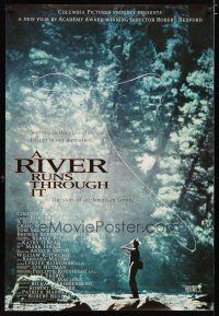 4z635 RIVER RUNS THROUGH IT int'l 1sh '92 Robert Redford, Brad Pitt, great fly fishing image!