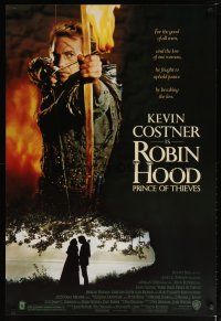 4z636 ROBIN HOOD PRINCE OF THIEVES 1sh '91 cool image of Kevin Costner, for the good of all men!