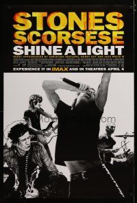 4z664 SHINE A LIGHT advance DS 1sh '08 Martin Scorcese's Rolling Stones documentary, concert image!