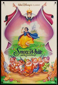 4z680 SNOW WHITE & THE SEVEN DWARFS DS 1sh R93 Walt Disney animated cartoon fantasy classic!