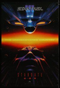 4z712 STAR TREK VI teaser 1sh '91 cool sci-fi image, The Undiscovered Country!