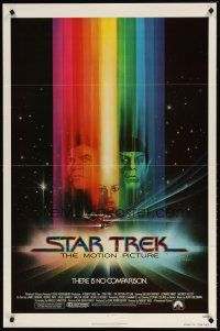 4z705 STAR TREK advance 1sh '79 cool art of William Shatner, Nimoy & Khambatta by Bob Peak!