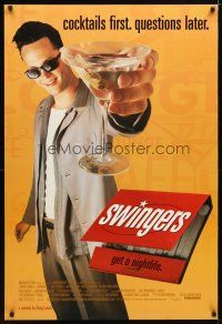 4z735 SWINGERS 1sh '96 Vince Vaughn, directed by Doug Liman, cocktails first, questions later!