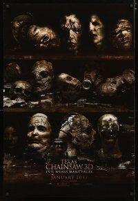 4z752 TEXAS CHAINSAW 3D teaser DS 1sh '13 Alexandra Daddario, Dan Yeager, evil wears many faces!
